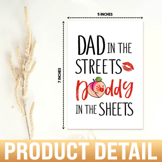 Personalized Greeting Card Dad In The Streets Daddy In The Sheets