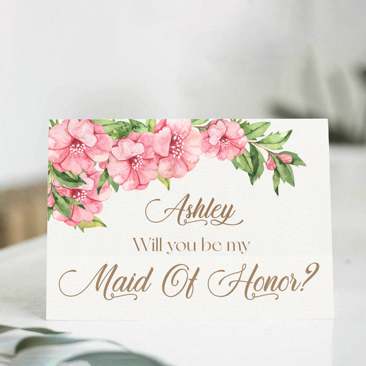 Personalized Greeting Card Maid Of Honor Proposal