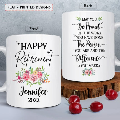 Personalized Happy Retirement Mug