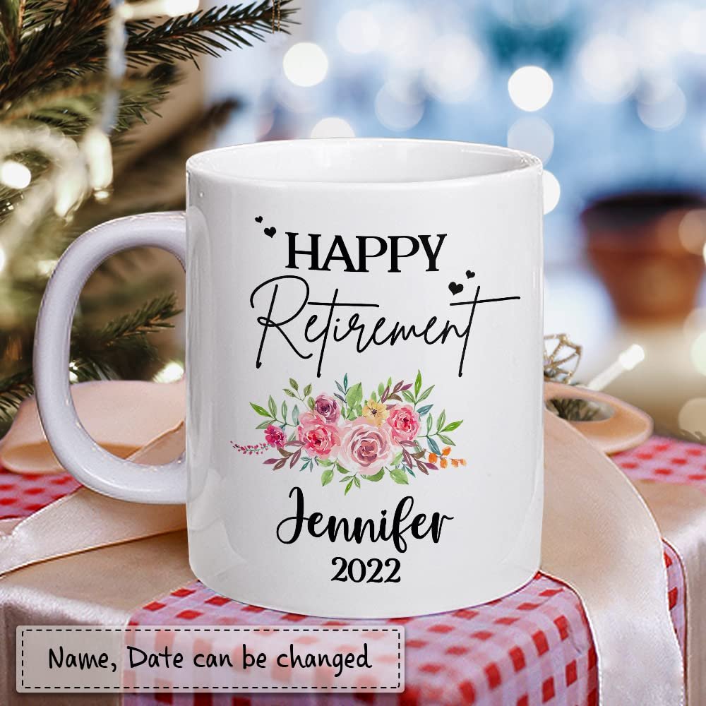 Personalized Happy Retirement Mug