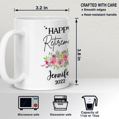 Personalized Happy Retirement Mug