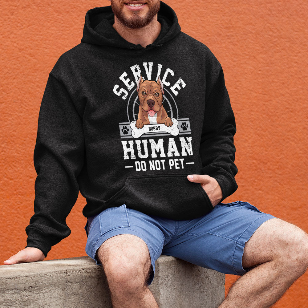 Personalized Hoodie For Dog Lover Service Human Do Not Pet