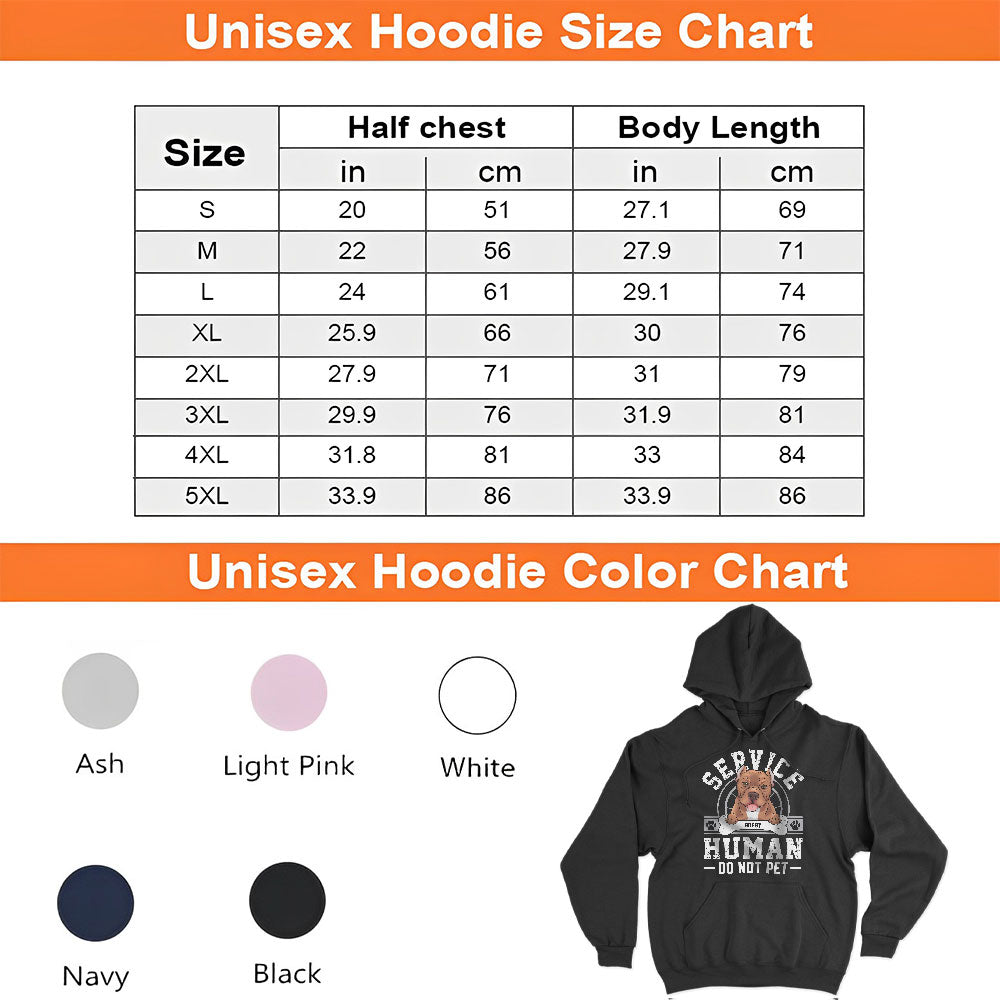 Personalized Hoodie For Dog Lover Service Human Do Not Pet