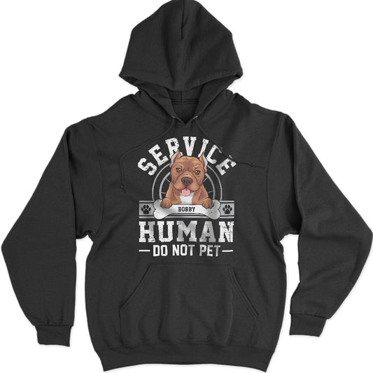 Personalized Hoodie For Dog Lover Service Human Do Not Pet