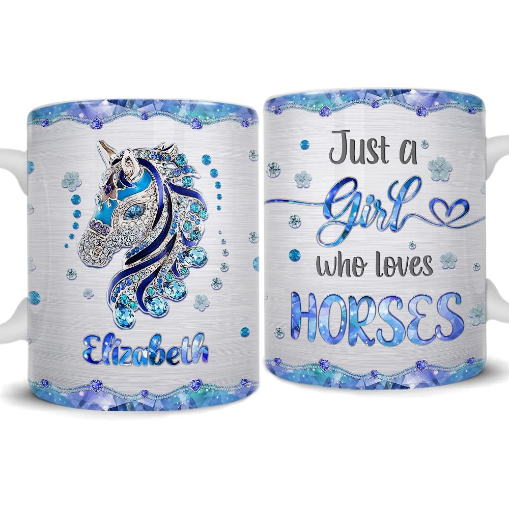 Personalized Horse Mug Just A Girl Loves Horses