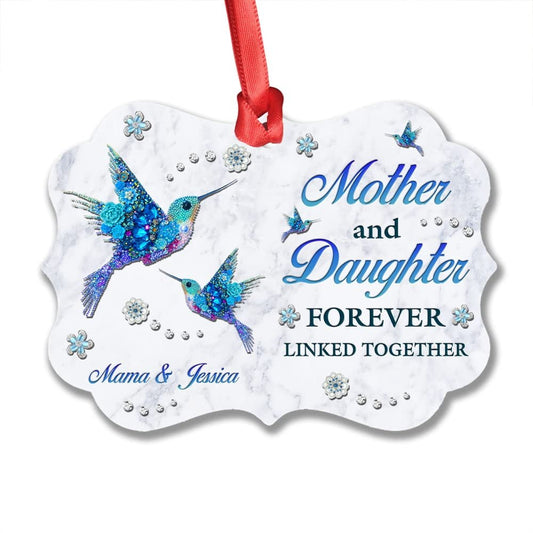 Personalized Hummingbird Ornament Mother and Daughter