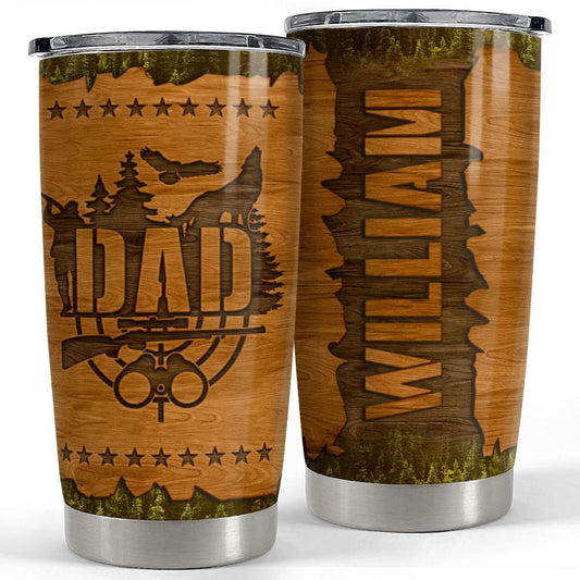 Personalized Hunting Tumbler For Dad With Customize Name