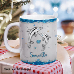 Personalized Just A Girl Who Loves Dolphins Mug