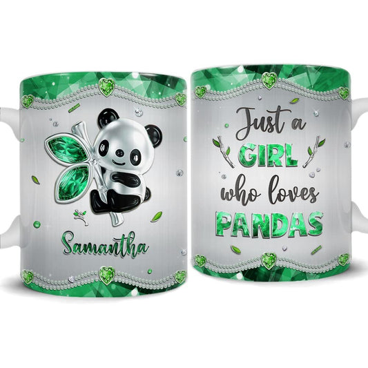 Personalized Just A Girl Who Loves Pandas Mug