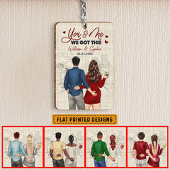 Personalized Keychain Couple Anniversary You And Me We Got This