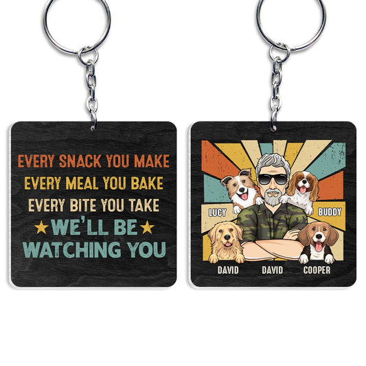 Personalized Keychain Gift For Dog Lover Every Snack You Make