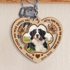 Personalized Keychain Gift For Dog Lover Miss You For The Rest Of Our
