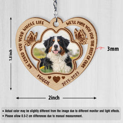 Personalized Keychain Gift For Dog Lover Miss You For The Rest Of Our