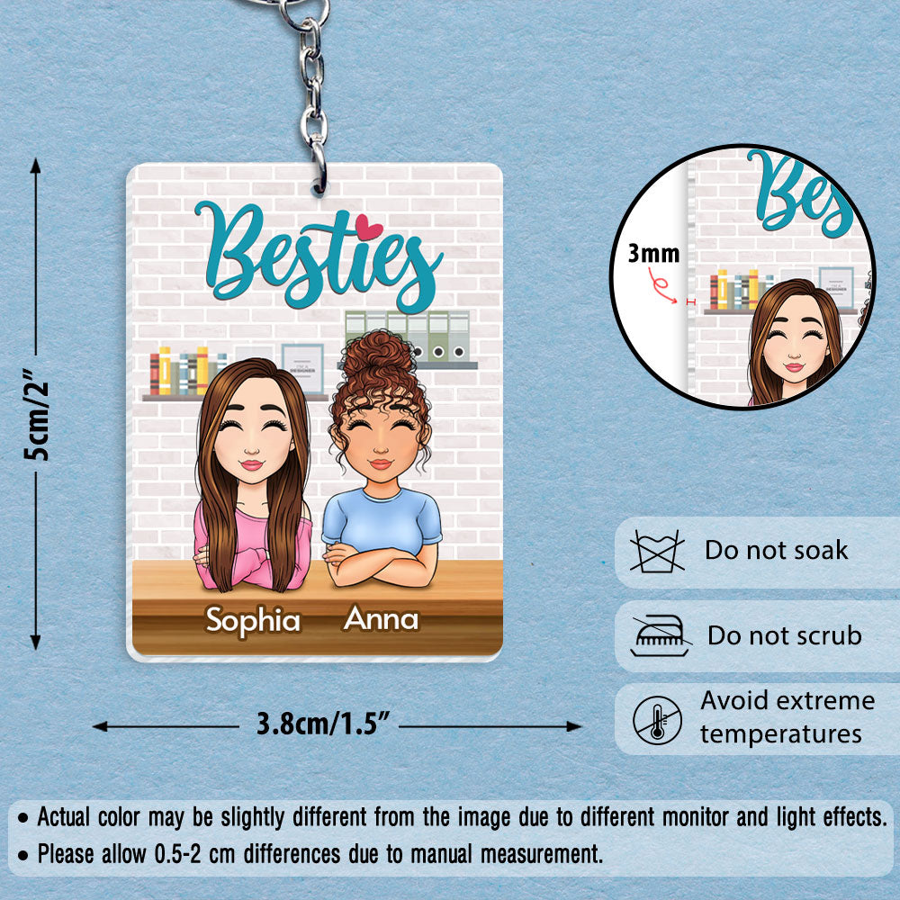 Personalized Keychain Gift for Besties Colleagues