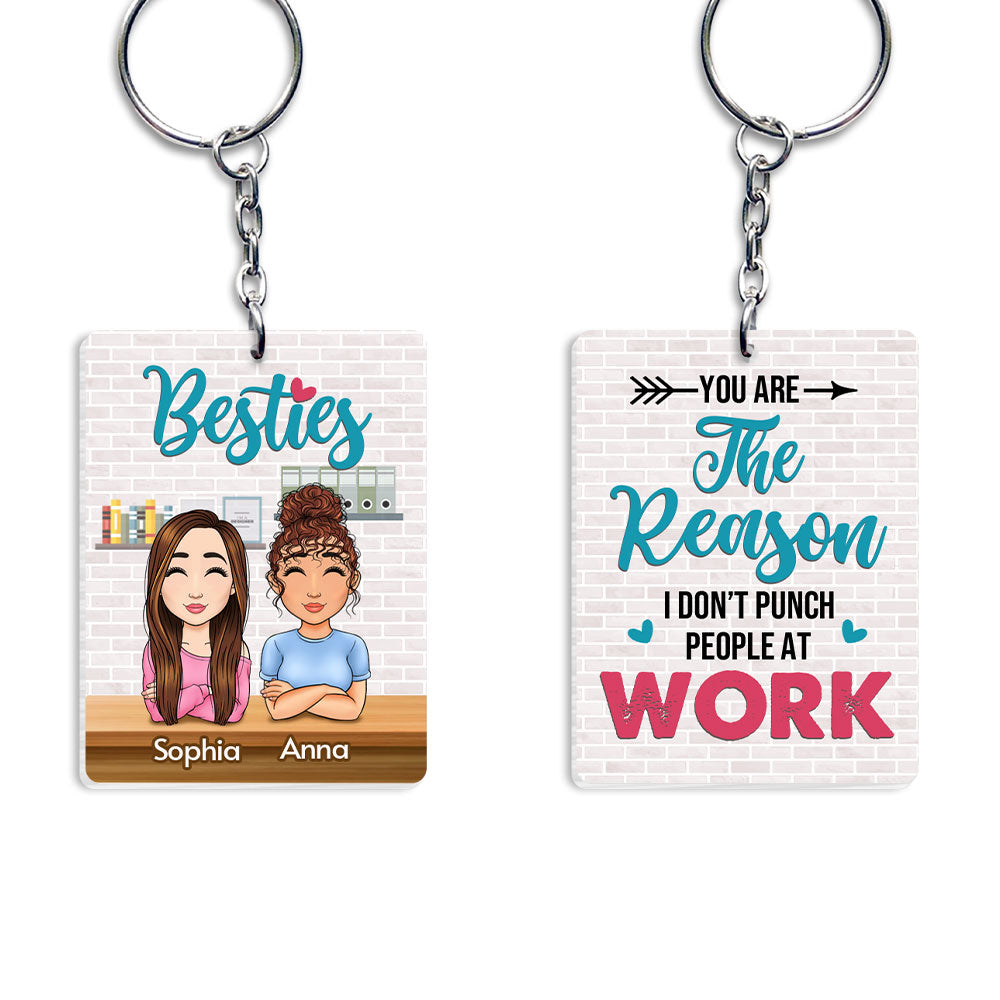 Personalized Keychain Gift for Besties Colleagues - Personalized Gift ...