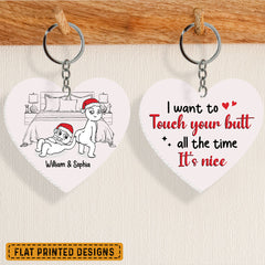 Personalized Keychain Gift for Boyfriend Naughty Couple