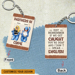 Personalized Keychain for Besties Partner In Crime