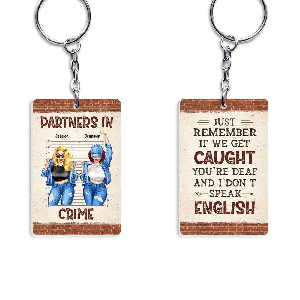 Personalized Keychain for Besties Partner In Crime