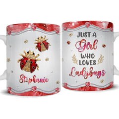 Personalized Ladybug Mug A Girl Who Loves Ladybugs