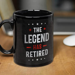 Personalized Legend Has Retired Mug American Flag Custom Name