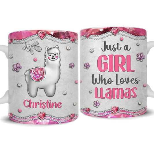 Personalized Llama Mug Just A Girl Who Loves Llamas