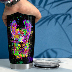 Personalized Llama Tumbler Watercolor Drawing With Customize Name