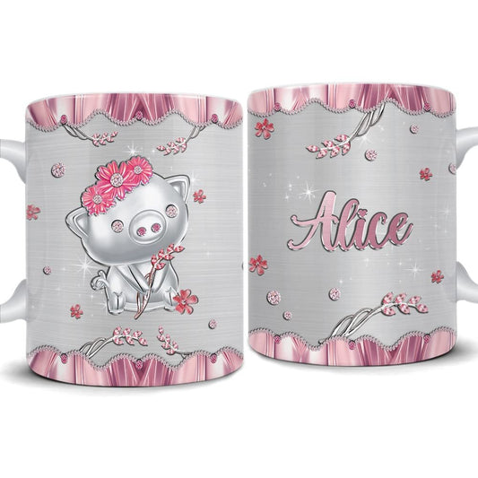 Personalized Lovely Pig Mug