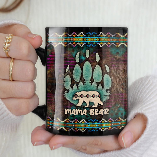 Personalized Mama Bear Mug Native American Pattern