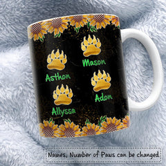 Personalized Mama Bear Mug Sunflower