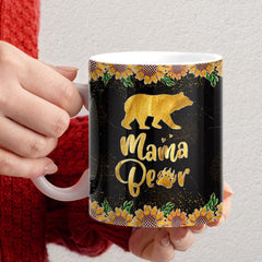 Personalized Mama Bear Mug Sunflower