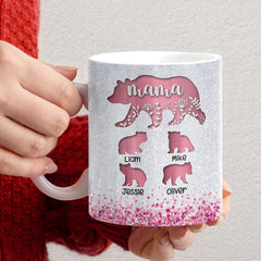 Personalized Mama Bear Tough As Mother Pink Color
