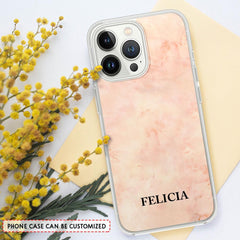 Personalized Marble Phone Case Letters