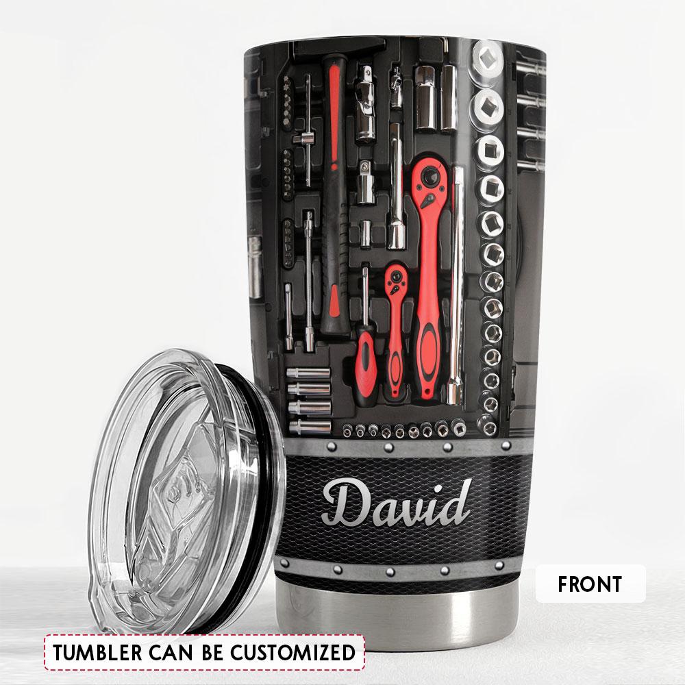 Personalized Mechanic Tumbler Mechanic's Tool Metallic Style