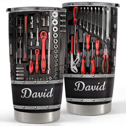 Personalized Mechanic Tumbler Mechanic's Tool Metallic Style