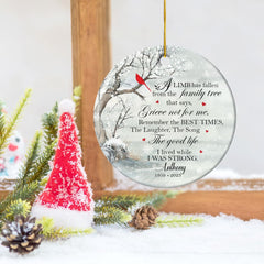 Personalized Memorial Ornament A Family Tree Grieve Not For Me