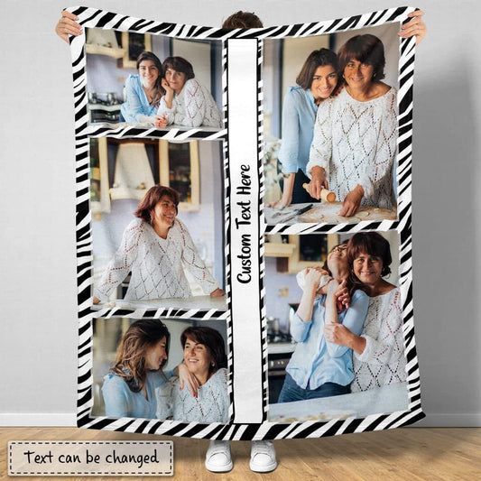 Personalized Mom Blanket From Daughter Family Photo Style