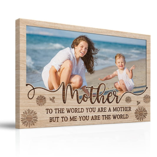 Personalized Mom Canvas You Are The World