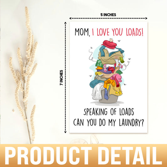 Personalized Mom Greeting Card I Love You Loads