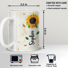 Personalized Mom Mug Don't Have Ugly Children Sunflower