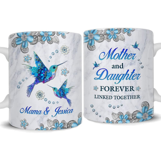 Personalized Mom Mug Humming Birds Mother And Daughter
