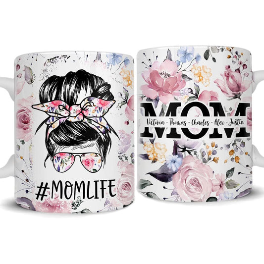 Personalized Mom Mug Mom Life With Custom Name