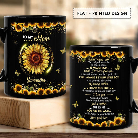 Personalized Mom Mug Sunflower From Son For Mother