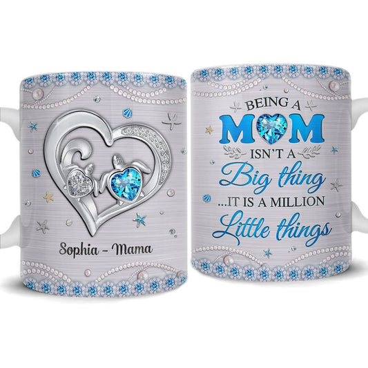 Personalized Mom Mug Turtle Mother And Kid Being A Mom