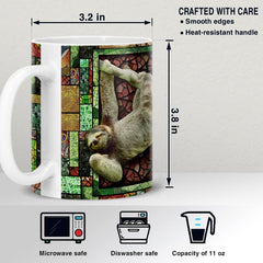 Personalized Mosaic Sloth Mug
