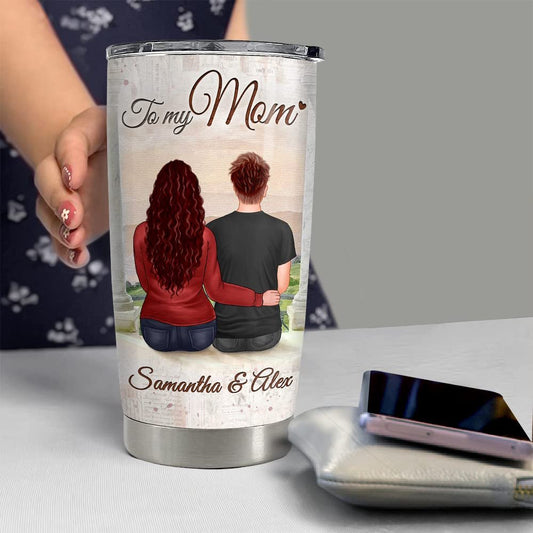 Personalized Mother And Son Tumbler To My Mom Best Customize Gift