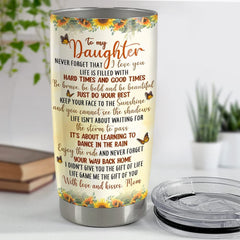 Personalized Mother Daughter Tumbler Sunflower For Woman Mama Girl