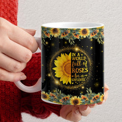Personalized Mug Be A Sunflower Custom Name