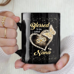 Personalized Mug Butterfly Blessed To Be Called Nana Gift