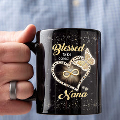 Personalized Mug Butterfly Blessed To Be Called Nana Gift