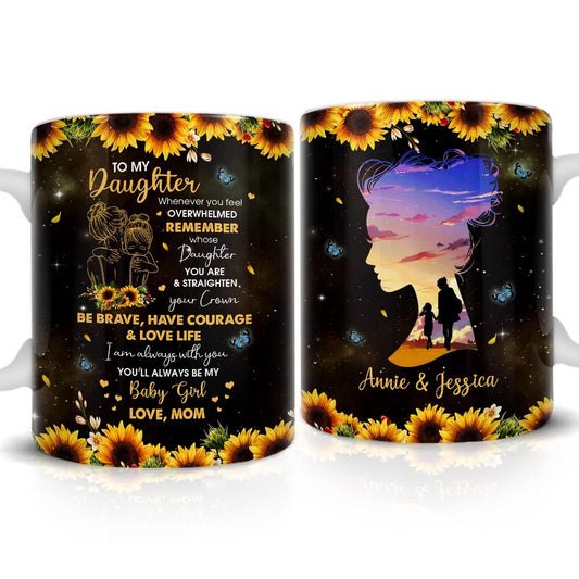 Personalized Mug For Daughter From Mom Sunflower